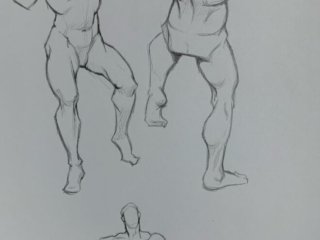 Sketches of men.